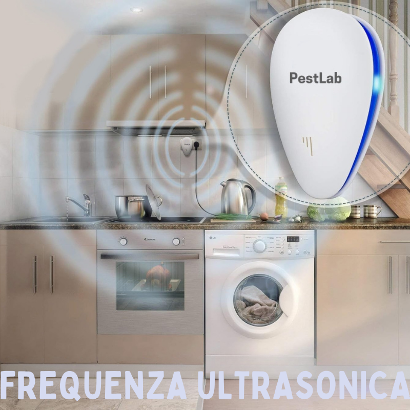 PestLab™ – Repellente a ultrasuoni plug-and-play | silenzioso 24/7 | 0% chimici | copertura ≈ 28 m² per unità
